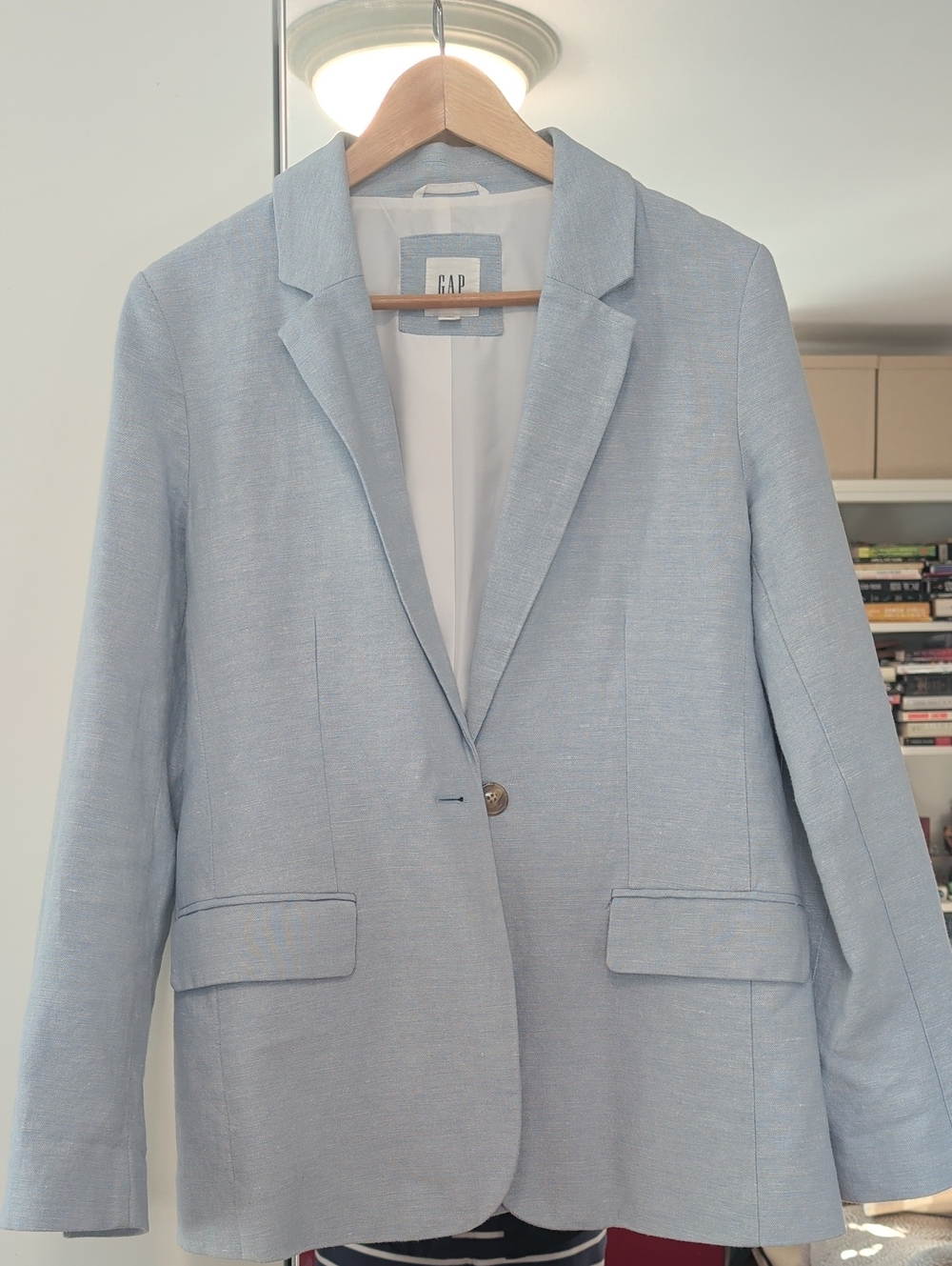 GAP Pale Blue Single-Button Women's Blazer